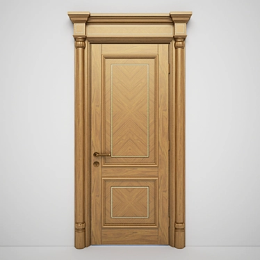 Classic 1010mm Entry Door 3D model image 1 