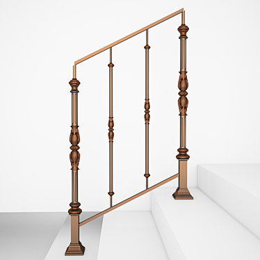 SecureStep: 300x150mm Stairway Fencing 3D model image 1 