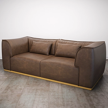 Divani Casa Garner Modern Brown Leather Sofa