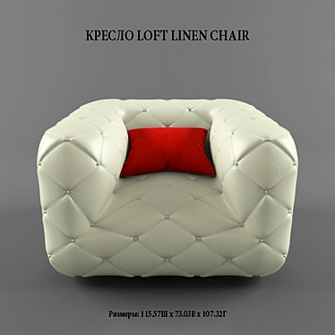 Chic Linen Loft Armchair 3D model image 1 