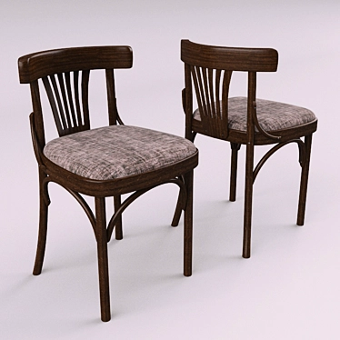 Classic Viennese Chair - Elegant and Timeless 3D model image 1 