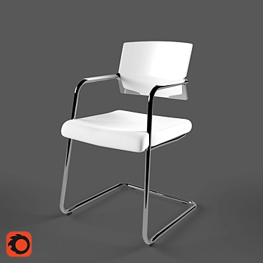 Sleek Modern Chair 3D model image 1 