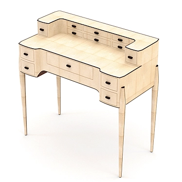 Modern TEACH Dressing Table 3D model image 1 