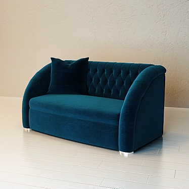 Velvet Dream Round Sofa 3D model image 1 