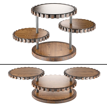 Industrial Sprockets End Table 3D model image 1 