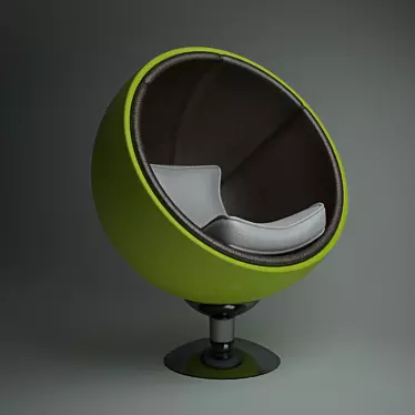 Elevate Your Interior with the Split Ball Chair 3D model image 1 