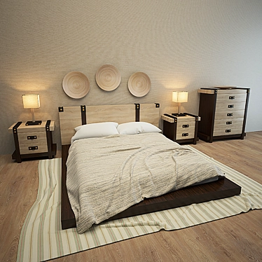 Dreamy Slumber: Bedroom Furniture Set 3D model image 1 