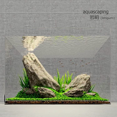 Serene Nature Aquascape 3D model image 1 