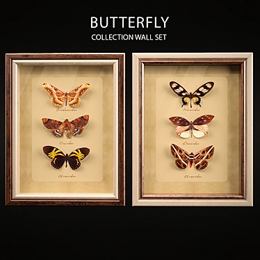 Enchanting Butterfly Wall Set 3D model image 1 