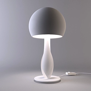 Botero Table Lamp - Modern White Metal and Polyurethane Design 3D model image 1 