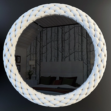 Glam Round Mirror 120cm 3D model image 1 