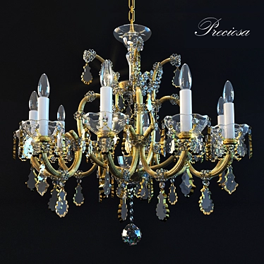 Elegant Preciosa Chandelier - Czech Craftsmanship 3D model image 1 