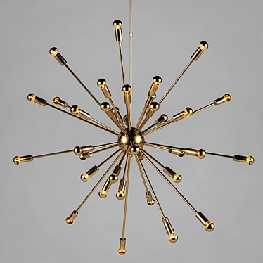 Elegant 1000mm Light Chandelier 3D model image 1 