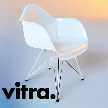 Modern Comfort: Vitra Plastic Chair 3D model image 1 