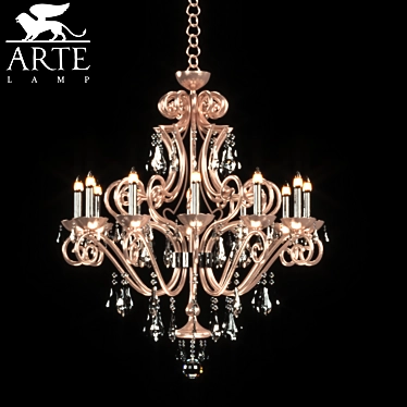 Elegant Crystal Chandelier 3D model image 1 