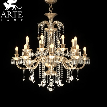 Elegant Crystal Chandelier 3D model image 1 