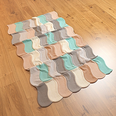 Elegant Home Carpet - 1700x1100mm 3D model image 1 