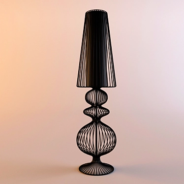 Sleek AVEIRO L Black Desk Lamp 3D model image 1 