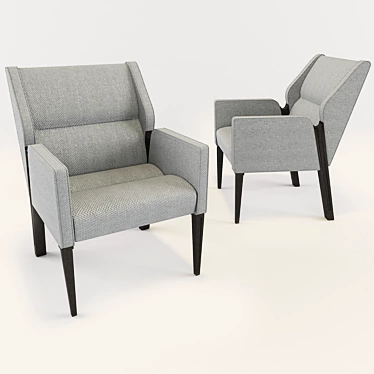 Sleek Jett Lounge Chair 3D model image 1 