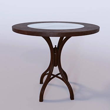 Elegant Oak Dining Table 3D model image 1 