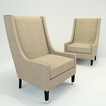 Elegant Navarre Chair 3D model image 1 