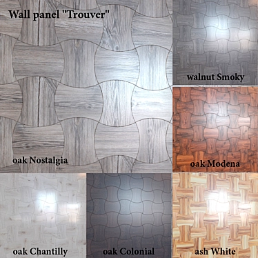 Title: Truver Wall Panel - 6 Stunning Colors! 3D model image 1 