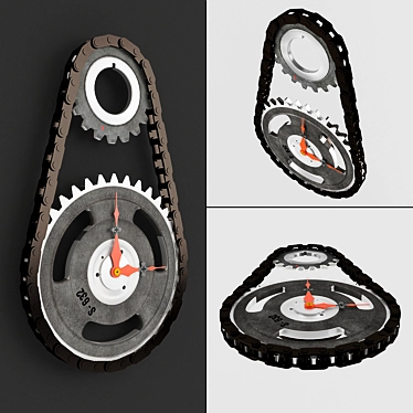 Chain Drive Custom Wall Clock 3D model image 1 