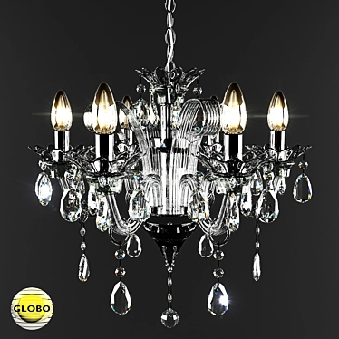 Elegant Crystal Chandelier 3D model image 1 