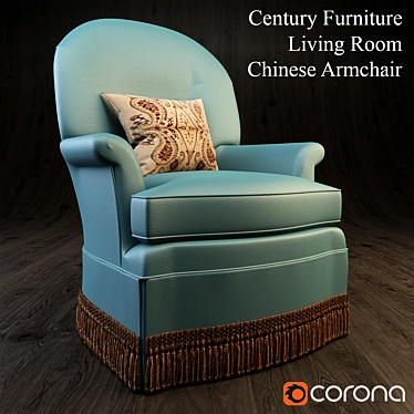 Elegant Chinese Armchair: Century Furniture 3D model image 1 