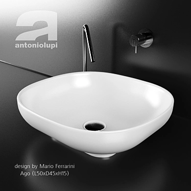 Sleek and Compact Ago Washbasin 3D model image 1 