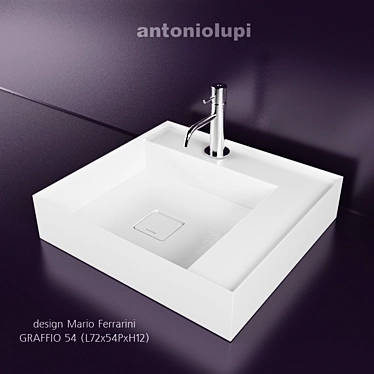 Antoniolupi Graffio 54: Sleek and Stylish Washbasin 3D model image 1 