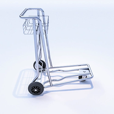 Corona Trolley Luggage: Lightweight and Durable 3D model image 1 