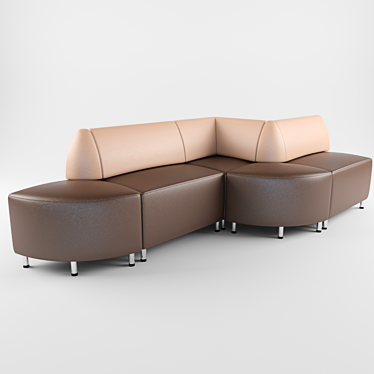 SleekOffice Labyrinth Modular Sofa 3D model image 1 