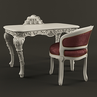 Jumbo Collection: Baby Table and Chair Set 3D model image 1 