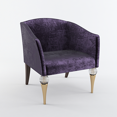 Elegant Pearl Armchair: JC Passion 3D model image 1 