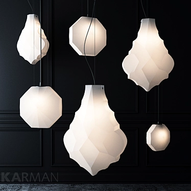 Karman 24 KARATI 1B Hanging Lamp - Milk-White Triple Layered Glass 3D model image 1 