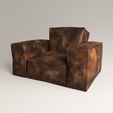 Cozy Leather Armchair 3D model image 1 