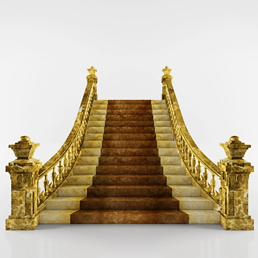 Elegant Staircase Design 3D model image 1 