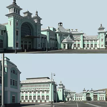 Belorussky Station: A Gateway to Moscow 3D model image 1 