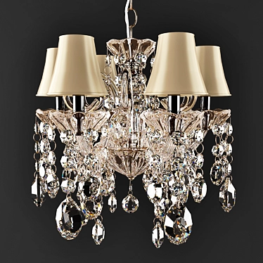 Crystal Lux Siena SP6: Elegant Gold Chandelier 3D model image 1 