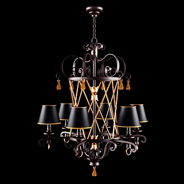 Elegance Illuminated: Exquisite Chandeliers 3D model image 1 