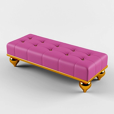 Cozy Upholstered Bench 3D model image 1 