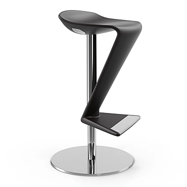 ZED: Stylish and Adjustable PU Chair 3D model image 1 