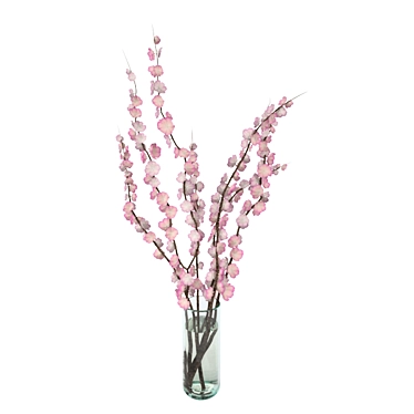 Botanical Beauty: Flowering Branches 3D model image 1 