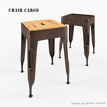 Industrial Cargo Stool 3D model image 1 