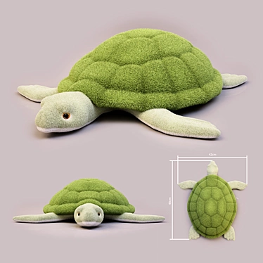 Title: Plush Toy Turtle 3D model image 1 