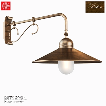 Elegant Porch Wall Light 3D model image 1 