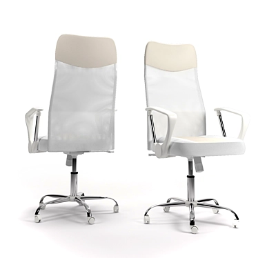 Title: ErgoWhite Executive Office Chair
Translated from Russian: ЭргоБелый офисный стул 3D model image 1 