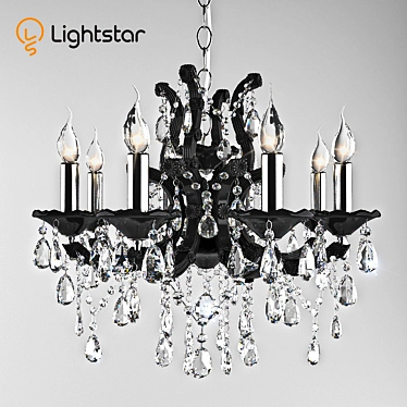 Elegant Champa Nero Pendant Chandelier 3D model image 1 