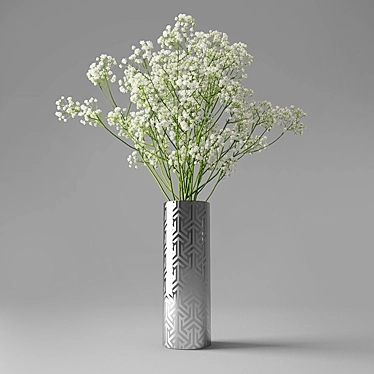 Delicate Baby's Breath Flower 3D model image 1 